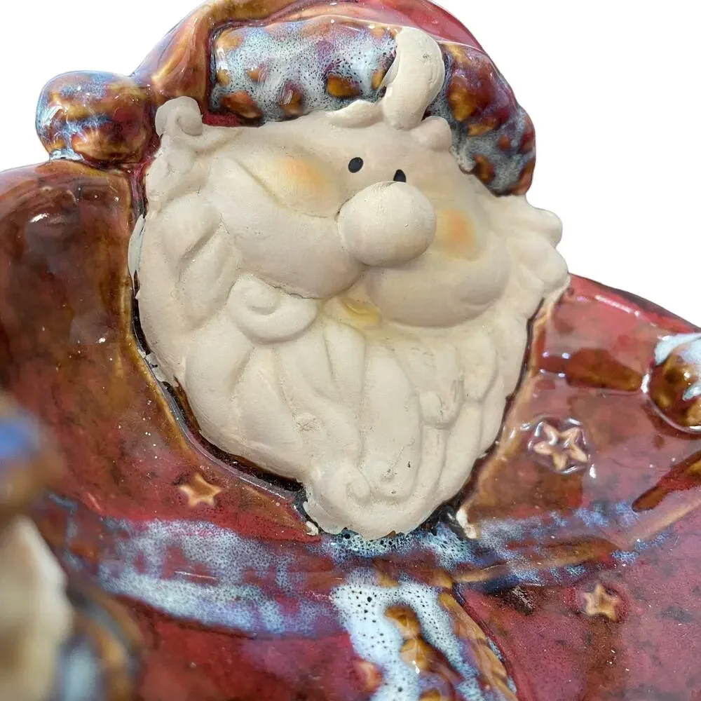 Santa Claus Candy Dish Soap Ceramic Trinket Christmas Holiday Decoration